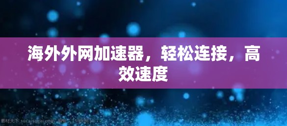海外外网加速器，轻松连接，高效速度