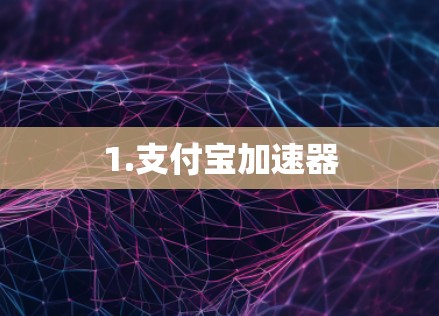 1.支付宝加速器